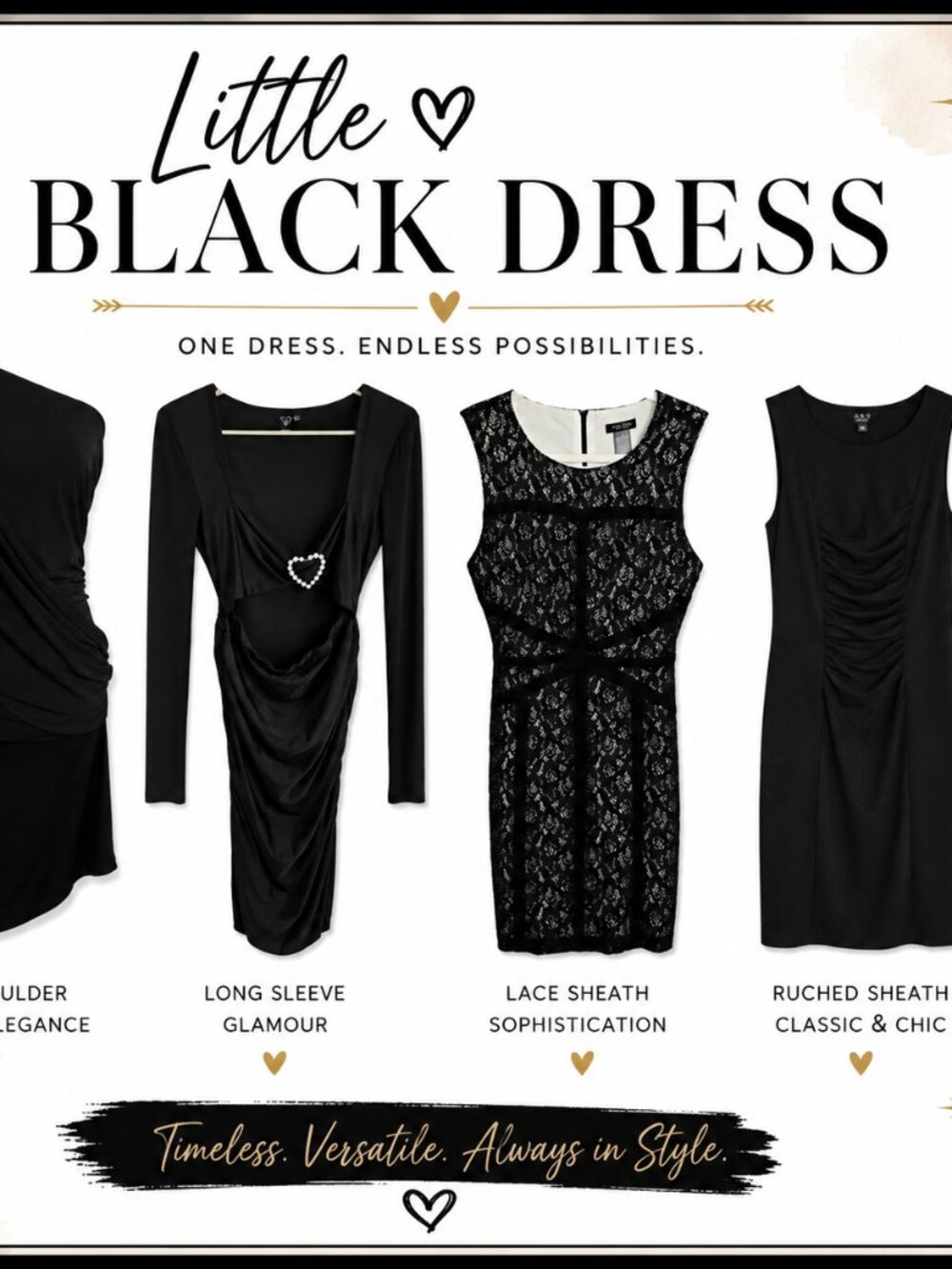 Little Black Dresses for Cocktail Parties, Galas, Weddings and Special Occasions